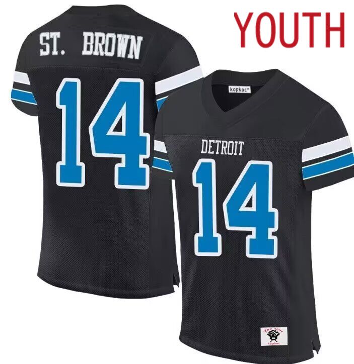Youth  Detroit Lions #14 St.Brown black 2024 Nike Limited NFL Jersey->women nfl jersey->Women Jersey